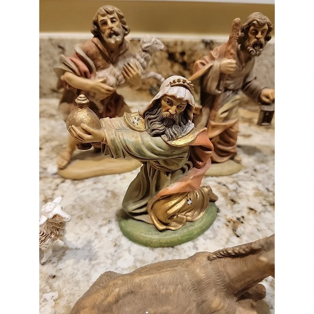 Vintage Fontanini Nativity Scene 9 Nine Piece Set 1980's Italy